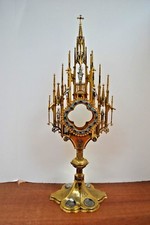 Older Traditional All Sterling Silver Monstrance + 25 1/2