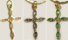 Alexandrite 14kt Gold Cross ½ct Antique 19thC Russian Color-Change Real Natural picture