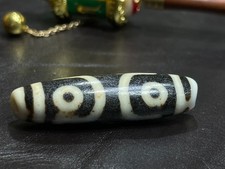 Tibetan Nepalese Himalayan Bead Ancient agate Old Dzi Talisman 3 eye Bead Amulet picture