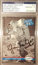 1991 Ed Mitchell Apollo 14 Space Ventures Moon Mars Signed PSA/DNA GEM MINT 10 picture