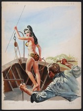 Original Painted Cover Art for True Adventures Vol. 35, #2 (1966) by Basil Gogos picture