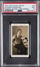 1931 W.D. & H.O. WILLS CINEMA STARS-3RD SERIES #24 W.DISNEY/M.MOUSE PSA 7.5 picture