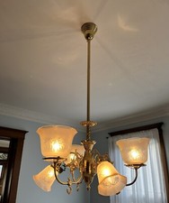 Antique Electric Light Fixture Chandelier & Sconces picture