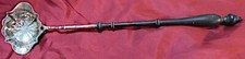 LONDON 1748 STERLING & EBONY TODDY DOUBLE LIP LADLE,JEREMIAH KING,16 1/4