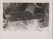 1940s Photo of Rocket Engine Chamber With Perforated Injector Plate picture