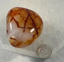 Carnelian Stone. One of a kind natural stone with a natural LA logo, Amazing picture