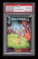 PSA 10 TINKERBELL 1953 Disney Peter Pan Castell CHARACTER CARD , HIGHEST 1 of 1 picture