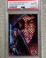 2021 Topps Chrome Star Wars Galaxy Anakin Skywalker pack art Xfractor /10 PSA 10 picture