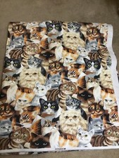 Vtg 80s AOP Cat KING Comforter Blanket. BRAND NEW Huge Made In USA One Of Kind picture