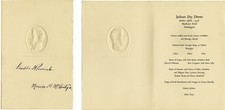 Pristine, President Franklin D. Roosevelt Signed, 1936 Jackson Day Dinner Menu picture