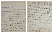 Martin Van Buren Signed 9.75x15.75 1828 2 Page Handwritten Letter BAS #AB77794 picture