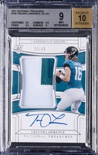 2021 NATIONAL TREASURES JSY AU #156 TREVOR LAWRENCE ROOKIE RC BGS 9 picture