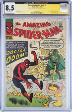 Amazing Spider-Man #5 CGC 8.5 Stan Lee Signed JSA Authentic 1963 Doctor Doom picture