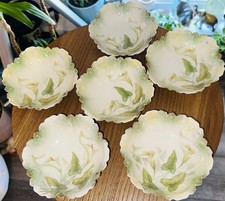 12 Pc. Antique German Porcelain Reinhold Schlegelmilch Calla-Lilly Bowl Plate picture