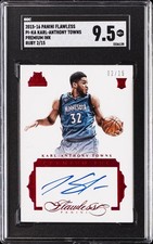 2015-16 PANINI FLAWLESS PREMIUM INK RUBY #PI-KA KARL ANTHONY TOWNS SGC 9.5 picture
