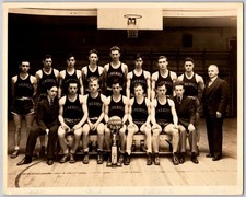 1935-36 St. Benedicts/Gray Bees H.O.F  Coach Prof Blood Vintage Photo picture