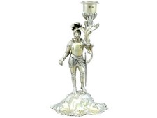Sterling Silver Gilt Figural Candlestick by Charles Thomas Fox & George Fox picture