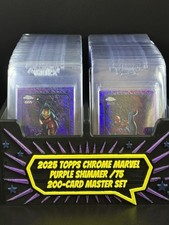 2025 Topps Chrome Marvel Purple Shimmer /75 MASTER SET 😈🦄 picture