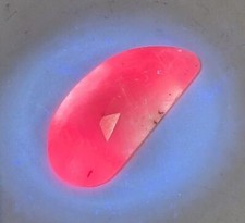 Natural Pink fancy Fluorescent rose cut Faceted sapphire cabochon. picture