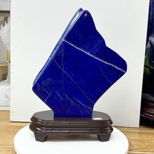 9.39LB Large Natural Lapis lazuli Freeform Crystal Mineral Specimen + Stand picture