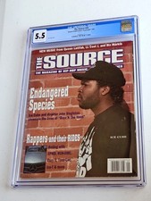 🥶ICE CUBE🥶🔥BOYZ'N THE HOOD🔥THE SOURCE 1991 Magazine CGC 5.5 - RARE NEWSSTAND picture