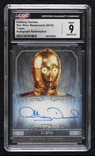 2015 Topps Star Wars Masterwork Anthony Daniels as C-3PO CGC 9 Mint Auto p1l picture