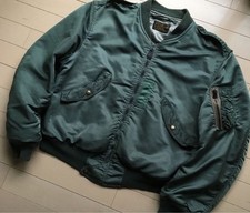 Vintage 50s USAF L-2B Flight Jacket 7448A Blue Anchor Overall Large Crown Authen picture