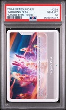 2024 RIFTBOUND: LEAGUE OF LEGENDS YASUO TRIAL DECK #289 TARGON'S PEAK PSA 10 picture