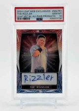 The Rizzler Red White Blue Auto 15/25 2024 Leaf Web Exclusives PSA 10 Gem Mint picture