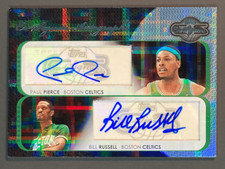 PAUL PIERCE / BILL RUSSELL 2008 TOPPS CO-SIGNERS PLATINUM AUTOGRAPHS 1/1 picture