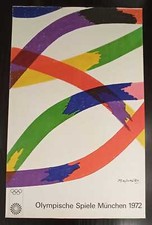 Original Munich Olympics Manifesto, 1972, Piero Dorazio, Thick Paper picture