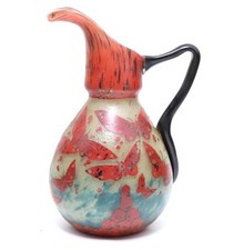 Vintage 1920s The Schneider Brothers Large Water Pitcher Cameo Carving picture