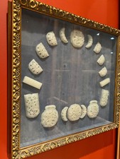 A Set Of Eighteen Carved White Jade Belt Plaques, Qing Dynasty.  picture