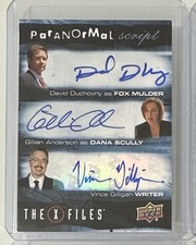 2023 UD The X-Files Monsters of Week Triple Auto Anderson Duchovny Gilligan SP picture