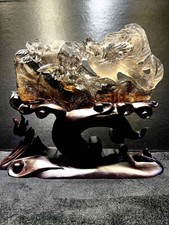 9.39LB Top Natural golden rutile phoenix Mineral specimen Crystal Decor+sta picture