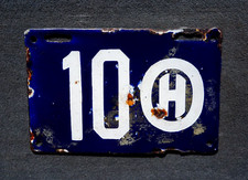 1908 OHIO OVAL Porcelain License Plate Low Digit # 10 ORIGINAL No Touch ups picture