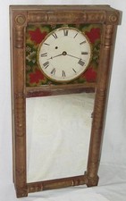 Untouched Original New Hampshire Mirror Weight Driven Clock Wheelbarrow Movement picture