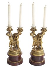 Pair French Candelabra Signed Msdn Giroux Paris 19th Cent IN MUSEUMS WORLDWIDE picture