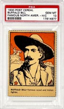 1930 BUFFALO BILL 1/1 *RARE* PSA 10 POST CEREAL (KEY U.S. LEGACY) HISTORICAL GEM picture