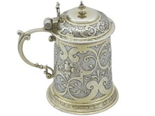 Antique German Silver Tankard Circa 1610 picture