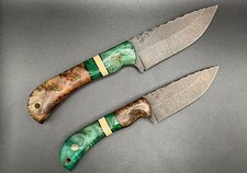 Half Face Blades Cavner & Cav Jr Burlwood, Arizona Jade, Mosaic Pins, Old Logo picture
