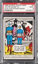 1966 MARVEL SUPER HEROES #4 YOU'RE GOING TO LOVE OUR STEAM ROOM PSA 9 picture