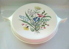 VTG MID CENTURY ERNEST SOHN LARGE 2 PC CASSEROLE DISH, FLORAL DESIGN EVA ZEISEL picture
