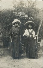 c. 1913 Two Women Soldiers, Matamoros, Mexico RPPC REVOLUTIONARY SOLDADERAS picture
