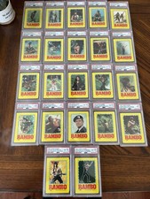1985 Topps Rambo First Blood II Sticker 22 Sticker Set Various PSA Grades picture