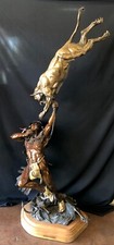When The Hunter Becomes The Hunted - A Masterwork Bronze By Vic Payne picture