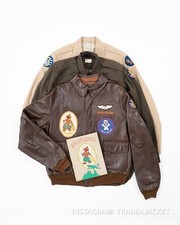 WWII USAAF A-2 JACKET 319TH BOMB SQ ASTERPERIOUS 90TH BOMB GROUP JOLLY ROGER picture