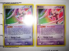 POKEMON EX DEOXYS DEOXYS ENERGY CRUSH 17/107 REVERSE + RARE DUAL OFFER (2 CARDS) picture