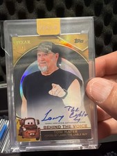 Topps Disney Pixar Gold Larry The Cable Guy Auto 1/1 Voice Of Tow Mater “Cars” picture