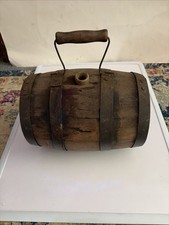 Antq. Keg Barrel Wood Canteen 10’ Long 6’ Circular Water Rum 18th 19th Original picture